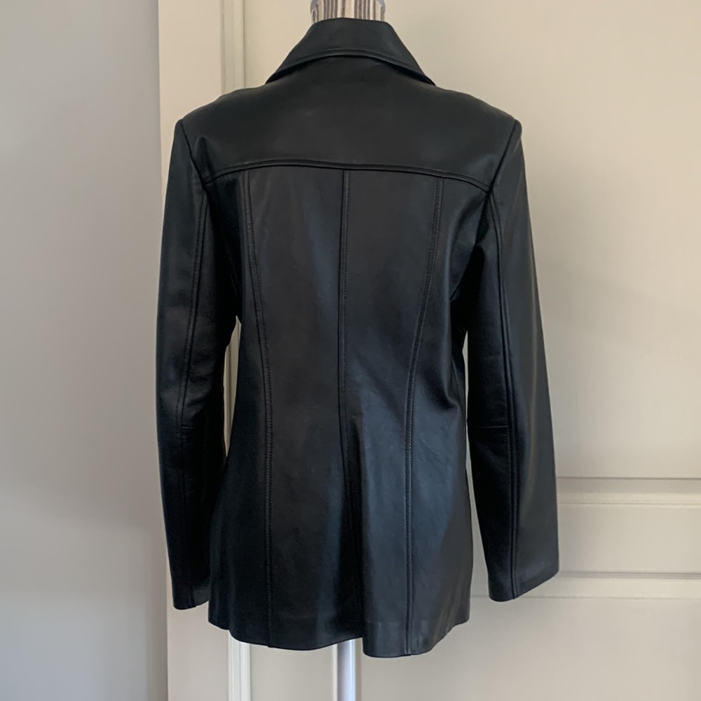 REILLY olmes black leather coat - Picture 7 of 10